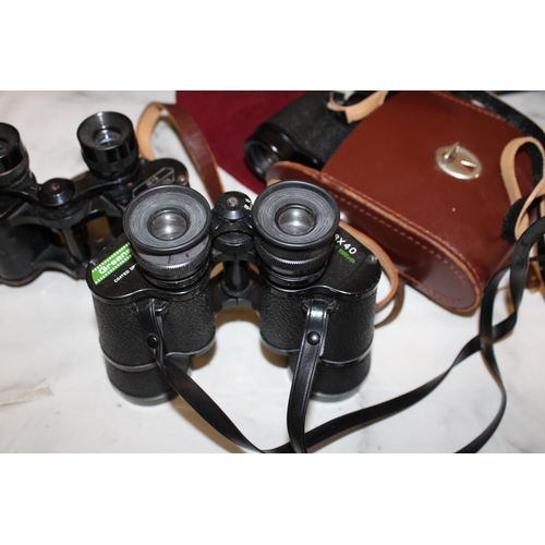 108 - Four Binoculars (3 In Cases) Untested