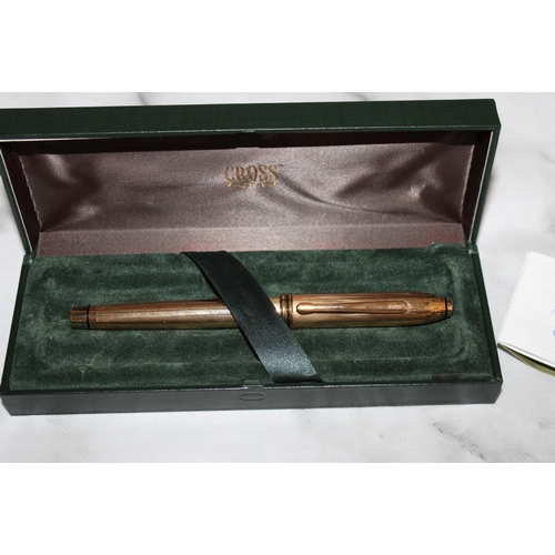 17 - 18ct Rolled Gold Box Cross Writing Fountain Pen

Purchased from Harrods in 1996 as a gift and has th... 