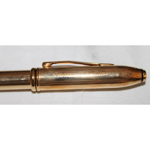 17 - 18ct Rolled Gold Box Cross Writing Fountain Pen

Purchased from Harrods in 1996 as a gift and has th... 