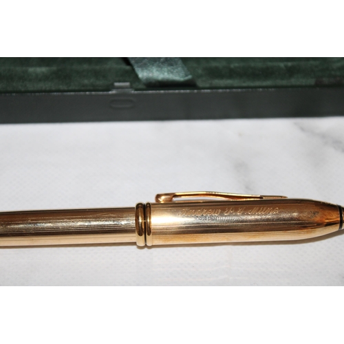 17 - 18ct Rolled Gold Box Cross Writing Fountain Pen

Purchased from Harrods in 1996 as a gift and has th... 