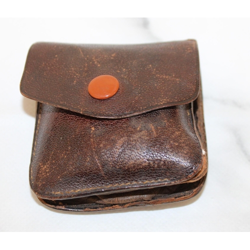 312 - Silver Hallmarked Pocket Watch With Keys & In Leather Pouch
Untested