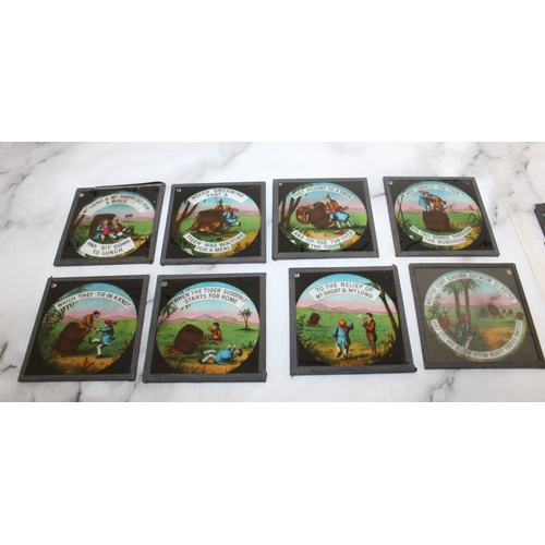 5 - Mixed Collection of Glass Lantern Slides - 3 Stories plus others...