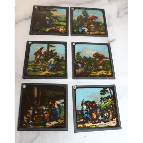 5 - Mixed Collection of Glass Lantern Slides - 3 Stories plus others...