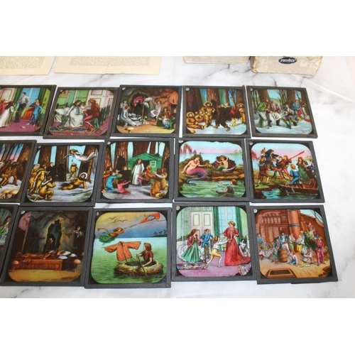 7 - Peter Pan Glass Lantern Slides in Boxes - Total 18 Slides...