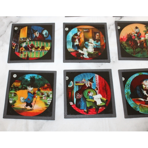 13 - Old Mother Hubbard and Her Dog Glass Lantern Slides ( 12)