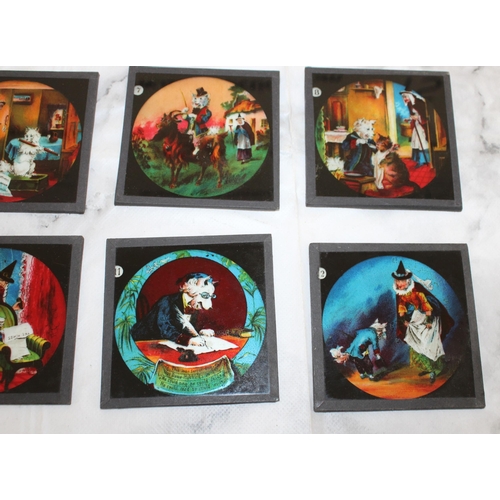 13 - Old Mother Hubbard and Her Dog Glass Lantern Slides ( 12)