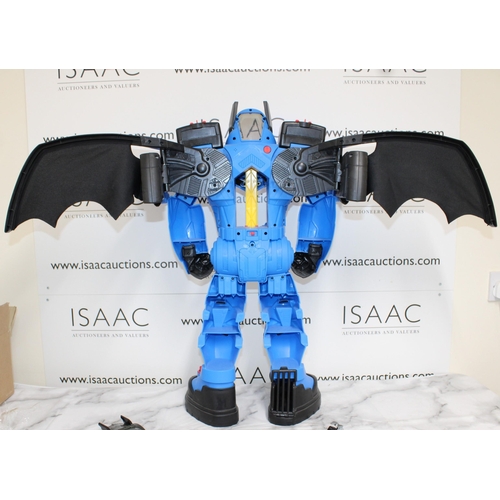 221 - Imaginext DC Super Friends Batbot Xtreme 2 ft Tall Batman Robot Sound Play Set Fisher Price Mattel W... 