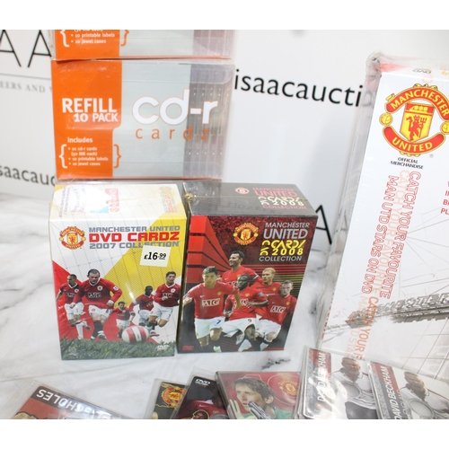 198 - Quantity Of Collectable Manchester United Items Inc-
Refill 5 x 10 Pack Cd-r Cards z