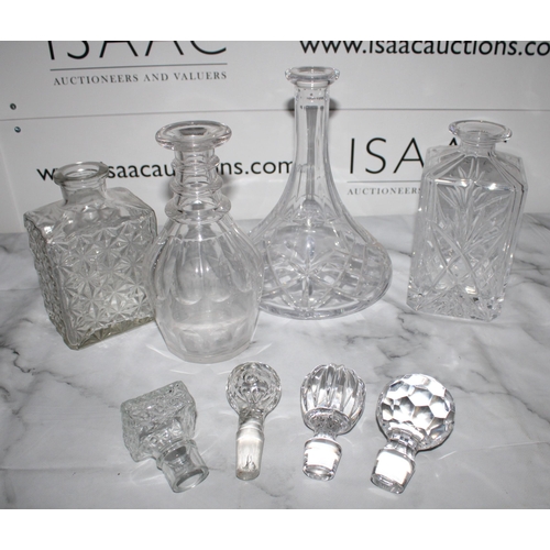 142 - Four Glass Decanters 

Collection Only