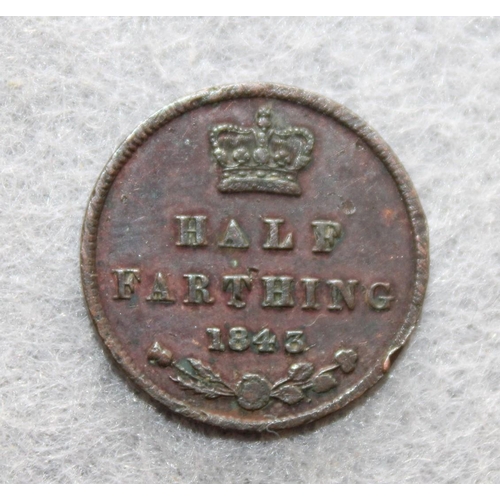 572 - 1843 Half Farthing Coin