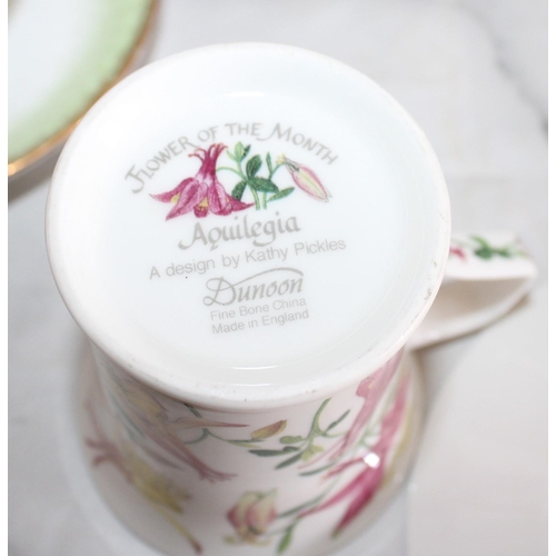 158 - Collection Of Collectable Cups & Saucers Inc-
Paragon Fine Bone China
Dunoon Flower Of The Month Aqu... 