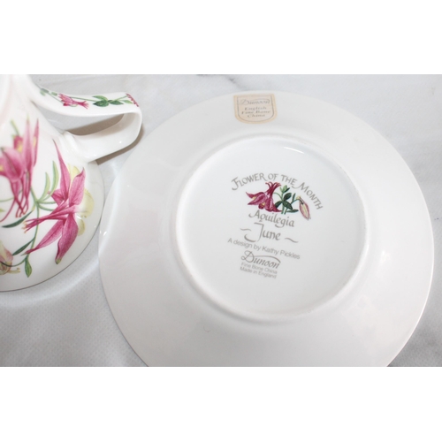 158 - Collection Of Collectable Cups & Saucers Inc-
Paragon Fine Bone China
Dunoon Flower Of The Month Aqu... 