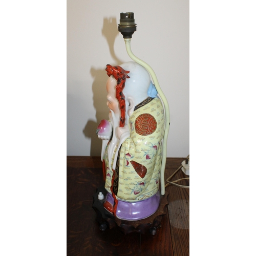 178 - Vintage Oriental Ceramic Table Lamp - 43cm Approx - Untested
Some repair to base.
Collection Only