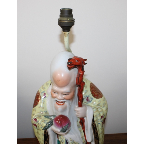 178 - Vintage Oriental Ceramic Table Lamp - 43cm Approx - Untested
Some repair to base.
Collection Only