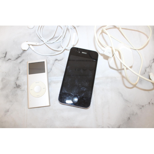 189 - i-Phone with charger & i-pod/Head Phones (Untested)