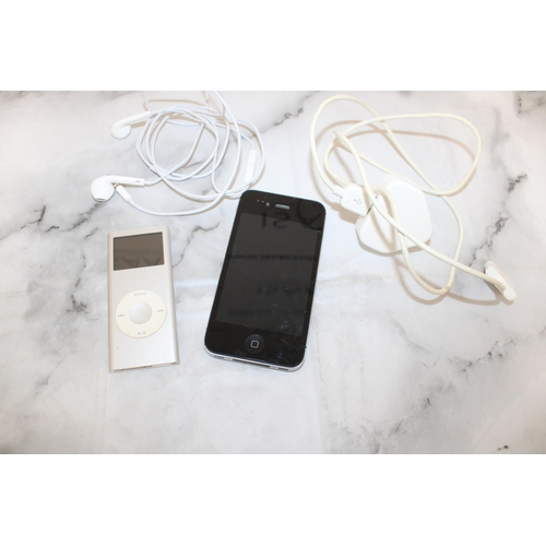 189 - i-Phone with charger & i-pod/Head Phones (Untested)