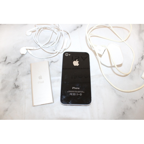 189 - i-Phone with charger & i-pod/Head Phones (Untested)