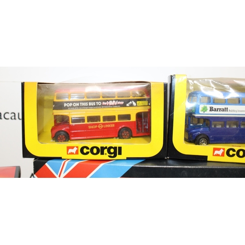 253 - Four Boxed Collectable Die-Cast Buses Corgi & Solido