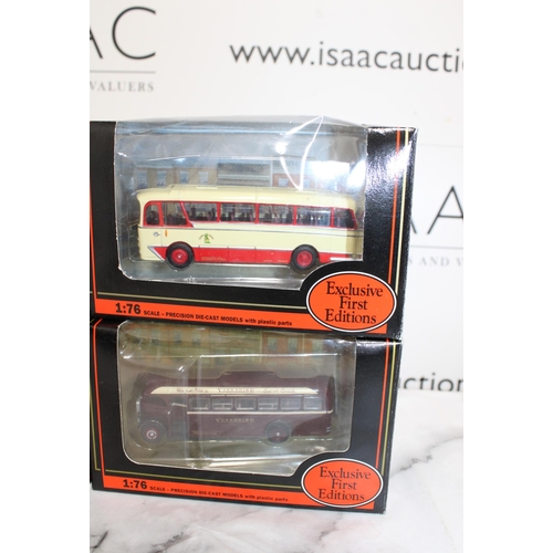 254 - Four Boxed Die-Cast Exclusive First Editions Buses