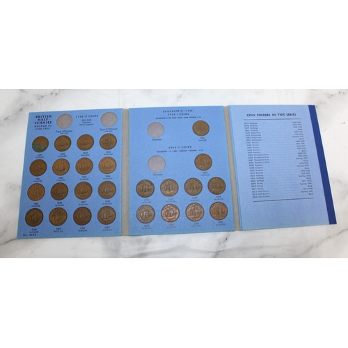 577 - Six Great Britain Half Pennies Collections 1902-1966