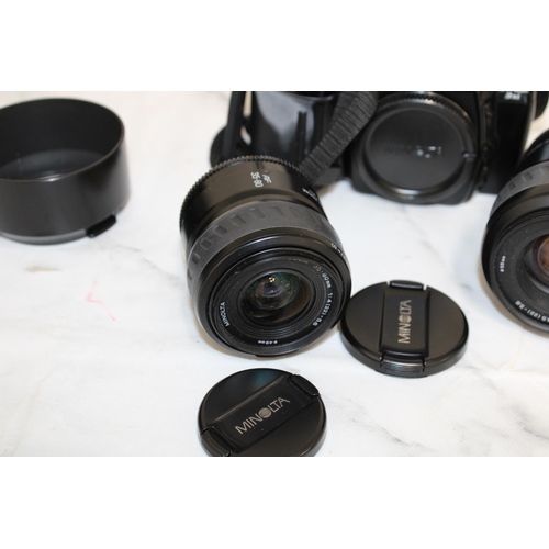 19 - Minolta SLR Dynax 3 x i Camera/Lens x 2/Bag...