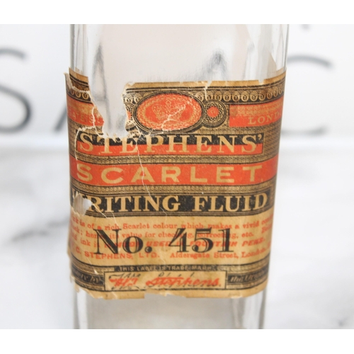 76 - Collectable Glass Bottle Stephen's Scarlet Writing Fluid 
Height-23cm