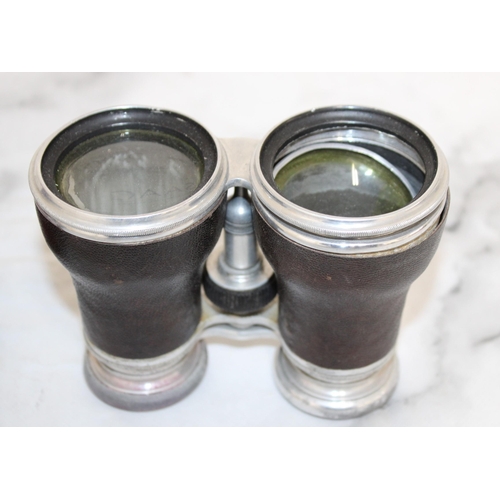 84 - Cased Small Binoculars (Loose Glass Shown In Pictures)