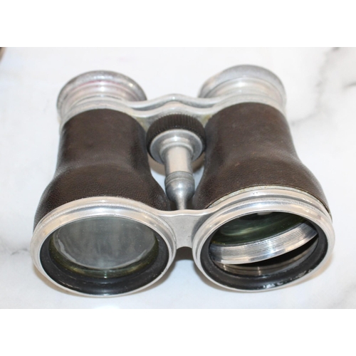 84 - Cased Small Binoculars (Loose Glass Shown In Pictures)