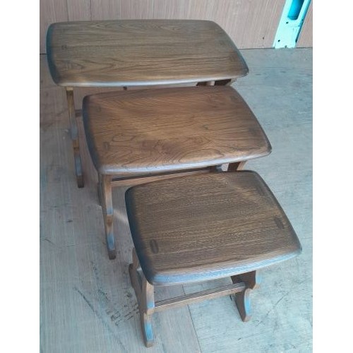 858 - ERCOL Nest of Three Tables