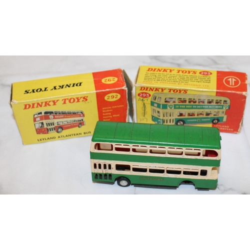 315 - Dinky Toy Empty Boxes 292/293 Atlantean Buses Plus Plastic Bus