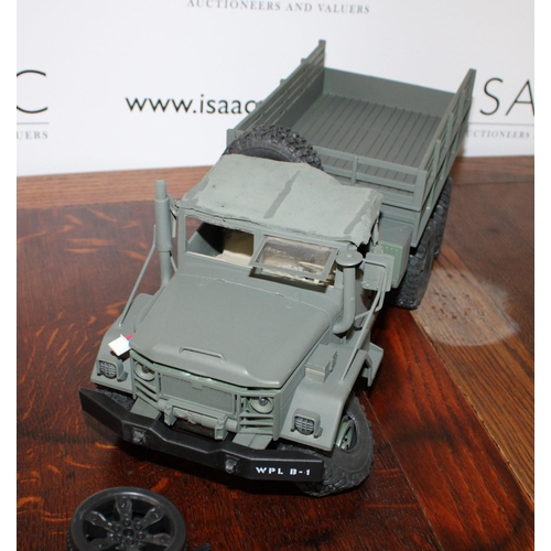 316 - Remote Controlled Military Truck with Hand Controller - 40cm in Length - Untested