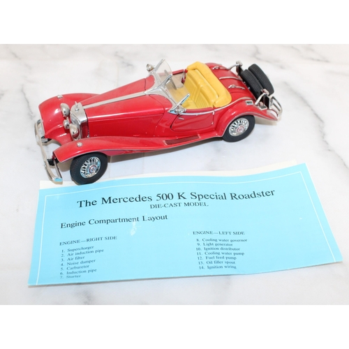 340 - Mercedes 500K Special Roadster Die Cast by The Franklin Mint