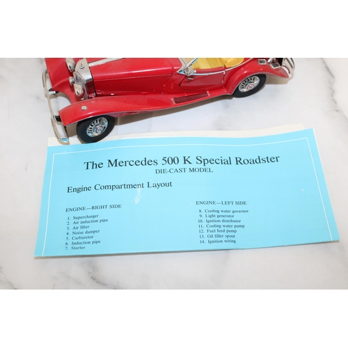 340 - Mercedes 500K Special Roadster Die Cast by The Franklin Mint