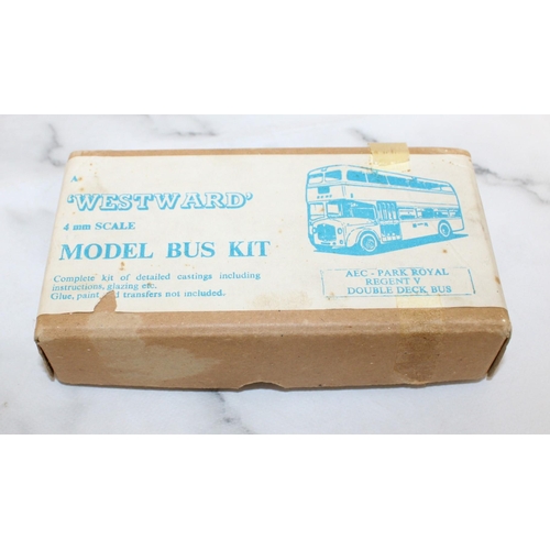 344 - Two 4mm Scale Model Bus Kits by Western Precision Castings and Westward Model Products