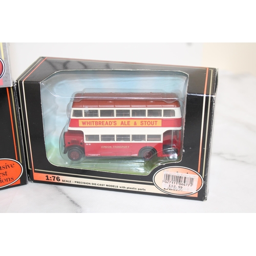 346 - Four Boxed Exclusive First Edition (EFE) Scale 1:76 London Transport Red Buses