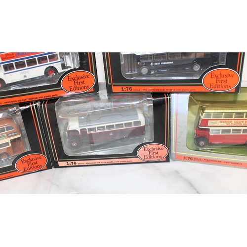 348 - Five Boxed Exclusive First Edition (EFE) Scale 1:76 Buses - All Different Colours