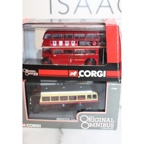 353 - Four Corgi Original OmniBus Die Cast Model Buses in Boxes