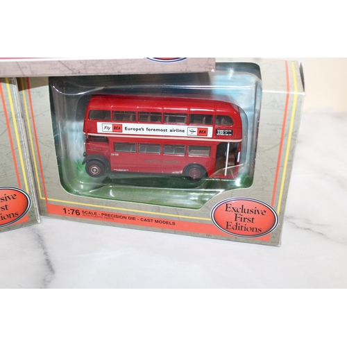 358 - Three Boxed Exclusive First Edition (EFE) Scale 1:76 Buses