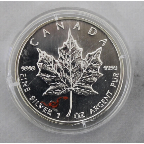 553 - 5 Dollars 2001 Canada Fine Silver 1oz Coin