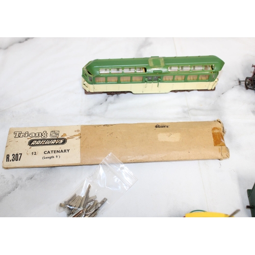 388 - Pair of Plastic Trams / Switches etc