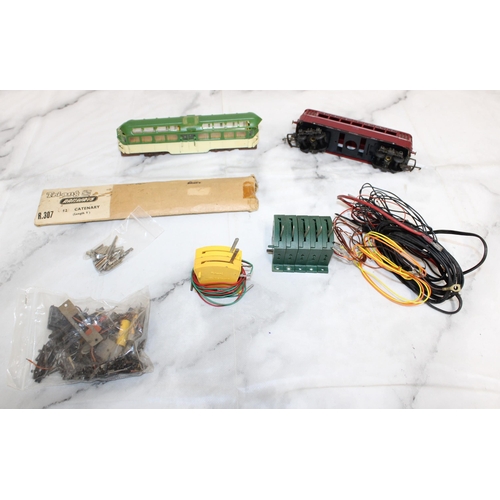 388 - Pair of Plastic Trams / Switches etc