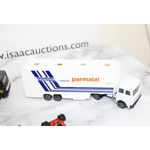 404 - Polistil Formula 1 Articulated Lorries and Cars