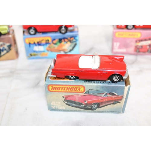 477 - Seven Boxed Matchbox Cars  Two Not Original Cars For Boxes