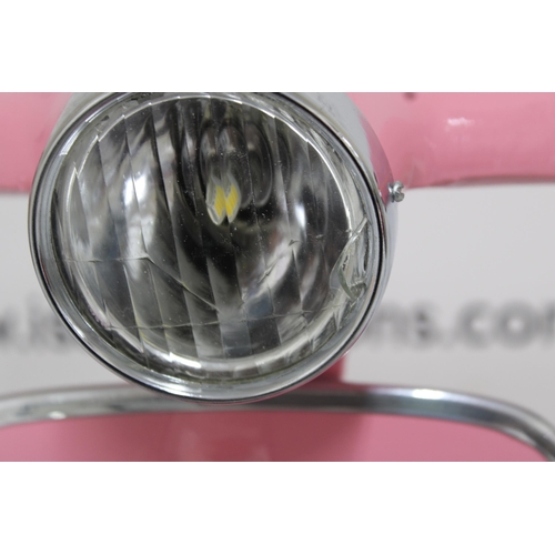 179 - Vespa Table Lamp Pink Untested Height-34cm
Collection Only
Crack In Glass Shown In Pictures