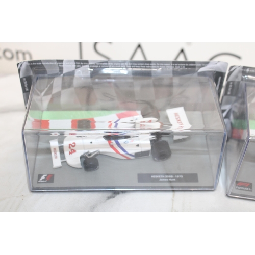 484 - Five Formula 1 Collectable Racing Cars With Five Magazines