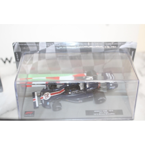 484 - Five Formula 1 Collectable Racing Cars With Five Magazines