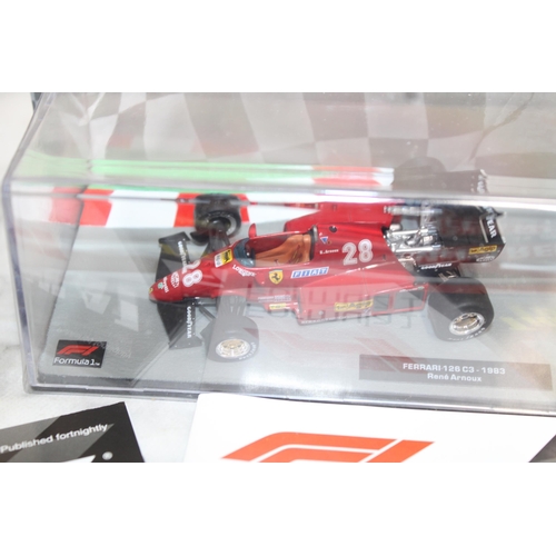 489 - Five Collectable Formula 1 Packed Racing Cars With Five Magazines