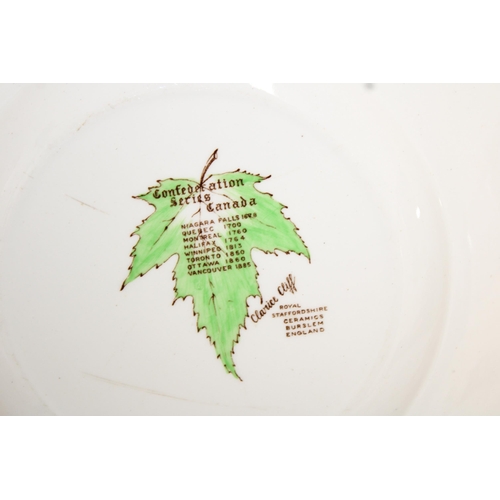 171 - Clarice Cliff Royal Staffordshire Confederation Series Canada Plate Plate