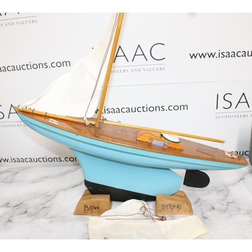 498 - Model Sailing Boat on Plinth - 54cm in Length Approx

Collection Only