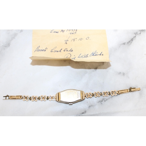 85 - Ladies Rolex Watch Stamped 1/10 Rolled Gold On Strap With Receipt Untested